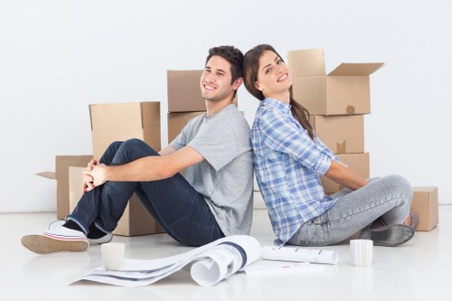 Experienced movers handling furniture