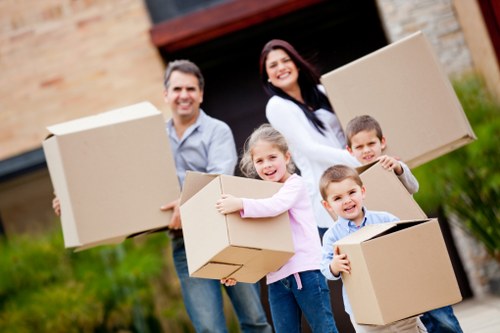 Efficient removal team handling furniture