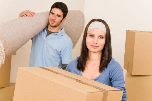 Loading moving truck with household belongings